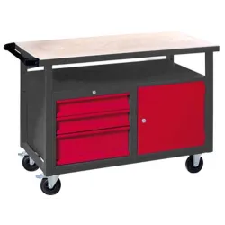 BANCO DEW12060L- C/RUEDAS+ARMARIO