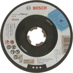 Disco de corte abrasivo PRO Metal, 115 x 2,5 x 22,23 mm, X-Lock, cóncavo