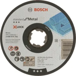 Disco de corte abrasivo PRO Metal, 125 x 2,5 x 22,23 mm, X-Lock, recto