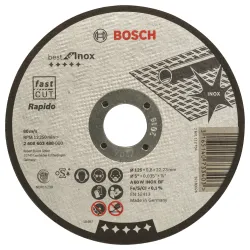 Disco de corte abrasivo PRO Stainless Steel and Metal, 125 x 0,8 x 22,23 mm, recto