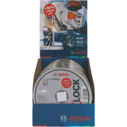 Disco de corte abrasivo PRO Stainless Steel and Metal, 125 x 1,6 x 22,23 mm, X-Lock, recto, 10 unidades