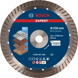 Disco de corte con diamante EXPERT MultiMaterial de 230 x 22,23 x 2,4 x 15 mm