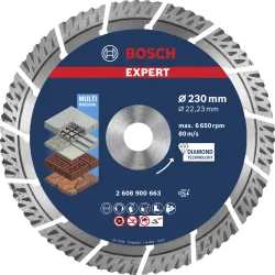 Disco de corte de diamante EXPERT MultiMaterial de 230 x 22,23 x 2,4 x 15 mm