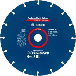 Disco de corte EXPERT Carbide Multi Wheel de 230 mm, 22,23 mm
