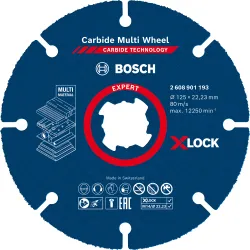 Disco de corte EXPERT Carbide Multi Wheel X-LOCK de 125 mm, 22,23 mm