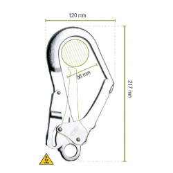 GANCHO DE SEGURIDAD ACERO Ø 50 mm