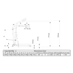 GRUA PLEGABLE CAT62000T -2T