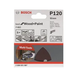 Hoja de lija PRO F460, 93 x 93 mm, G180, 5 unidades