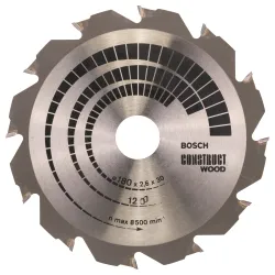 Hoja de sierra circular PRO Construct Wood, 180 x 2,6 x 30 mm