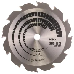 Hoja de sierra circular PRO Construct Wood, 184 x 2,6 x 16 mm