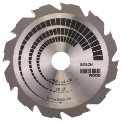 Hoja de sierra circular PRO Construct Wood, 190 x 2,6 x 30 mm