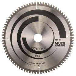 Hoja de sierra circular PRO Multi Material, 254 x 3,2 x 30 mm, T80