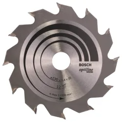 Hoja de sierra circular PRO Wood, 130 x 2,4 x 20 mm, T12