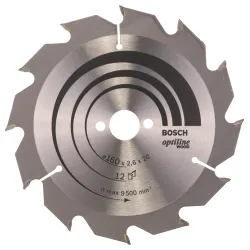 Hoja de sierra circular PRO Wood, 160 x 2,6 x 20 mm, T12