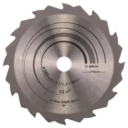 Hoja de sierra circular PRO Wood, 165 x 1,7 x 20 mm, T12