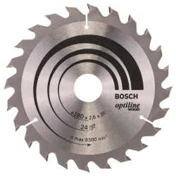 Hoja de sierra circular PRO Wood, 180 x 2,6 x 30 mm, T24