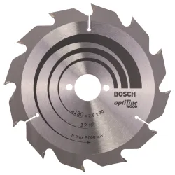 Hoja de sierra circular PRO Wood, 190 x 2,6 x 30 mm, T12