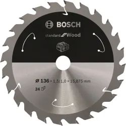 Hoja de sierra circular PRO Wood cordless, 136 x 1,5 x 15,875 mm