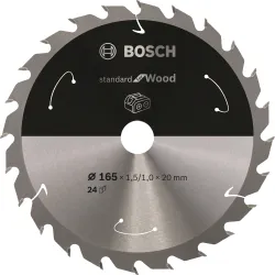 Hoja de sierra circular PRO Wood cordless, 165 x 1,5 x 20 mm, T24