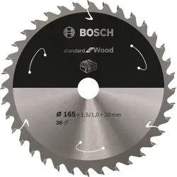 Hoja de sierra circular PRO Wood cordless, 165 x 1,5 x 20 mm, T36