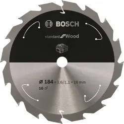 Hoja de sierra circular PRO Wood cordless, 184 x 1,6 x 16 mm, T16