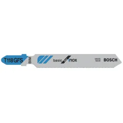 Hoja de sierra de calar PRO Stainless Steel T118GFS, 83 mm, 5 uds.