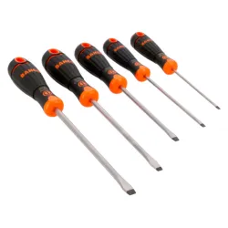 Juego de destornilladores BahcoFit con mango de goma - 5 piezas