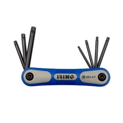 Juego navaja 8 llaves acodadas pavonadas TORX® inviolables T9-T40