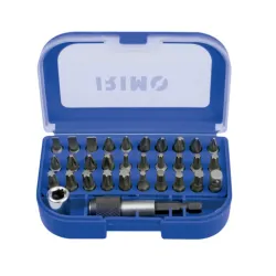Juego puntas 1/4" con portapuntas magnético, 32 piezas