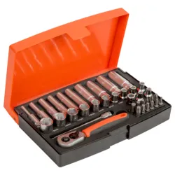 Juego Vasos 1/4" Largos 25Pzs
