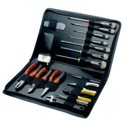 Kit de herramientas de electricista en estuche con cremallera, 17 unidades