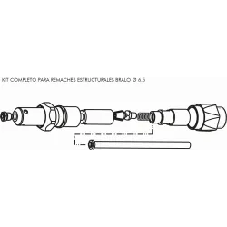 KIT REMACHADO LARGO Ø6.5 ESTRUCTURAL BM-3001