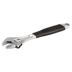 Llave ajustable "inglesa"de moleta central ERGO™ de 20 mm con mango de goma y acabado cromado de 158 mm