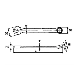 LLAVE COMBINADA EXTRACORTA 10MM 6005M10