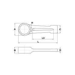 LLAVE ESTRELLA DE GOLPE 24MM 903024