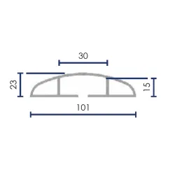 PASACABLES PARA SUELO INTERIOR CPB1025 - 101X23Ø30MM 5M