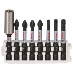 PRO Impact Set con portapuntas estándar e índice Pick and Click, PH2 (2 uds.); PZ2 (2 uds.), T20, T25, T30, BH, 8 unidades