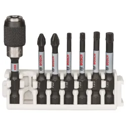 PRO Impact Set con portapuntas Quick Change e índice Pick and Click, PH2, PZ2, T15, T20, T25, T30, QC BH, 50 mm, 8 unidades