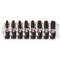 PRO Torx Impact Bit, T15, T20(x2), T25(x2), T30(x2), T40, 25 mm, 8 unidades