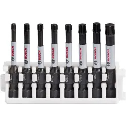 PRO Torx Impact Bit, T15, T20(x2), T25(x2), T30(x2), T40, 55 mm, 8 unidades