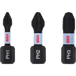 Punta PRO PH Impact, PH1 x 25, PH2 x 25, PH3 x 25 mm, 3 uds.