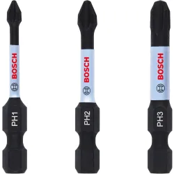 Punta PRO PH Impact, PH1 x 55, PH2 x 55, PH3 x 55 mm, 3 uds.