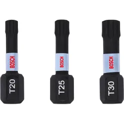 Punta PRO T Impact, T20 x 25, T25 x 25, T30 x 25 mm, 3 uds.
