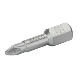 Puntas de destornillador de torsión, de acero inoxidable y de 1/4" para tornillos Pozidriv (25 mm)