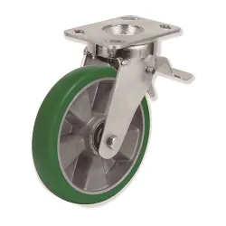 Rotante Girat. d.125 R. Verde poliuretano c/freno
