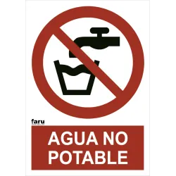 SEÑAL AGUA NO POTABLE PROH BEBER