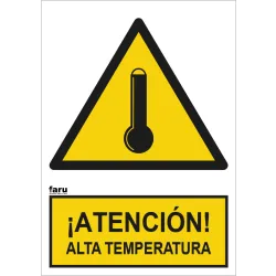 SEÑAL ATENCION ALTA TEMPERATURA