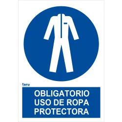 SEÑAL  OB UTILIZAR ROPA PROTEC