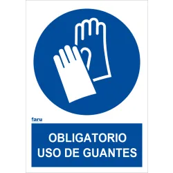 SEÑAL OBLIGAT USO DE LOS GUANTES