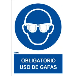 SEÑAL OBLIGATORIO  USO DE LAS GAFAS